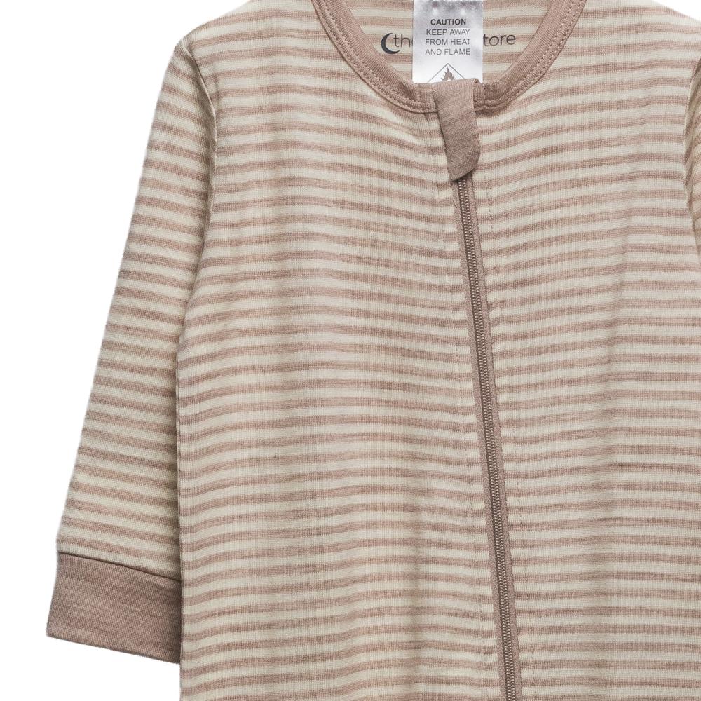 The Sleep Store Jersey New Zealand Merino Wool Zipsuit - Newborn - 3 years