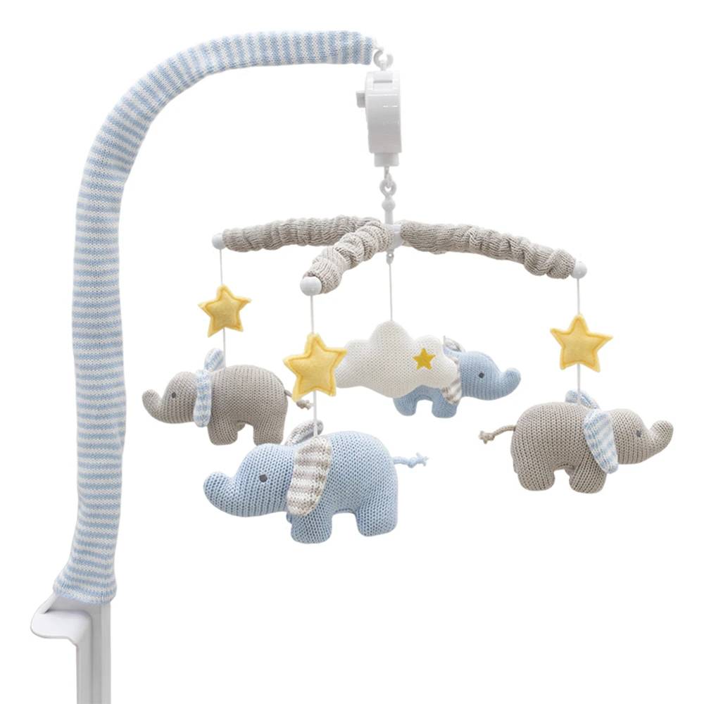 Living Textiles Musical Mobile Set - Mason Elephant