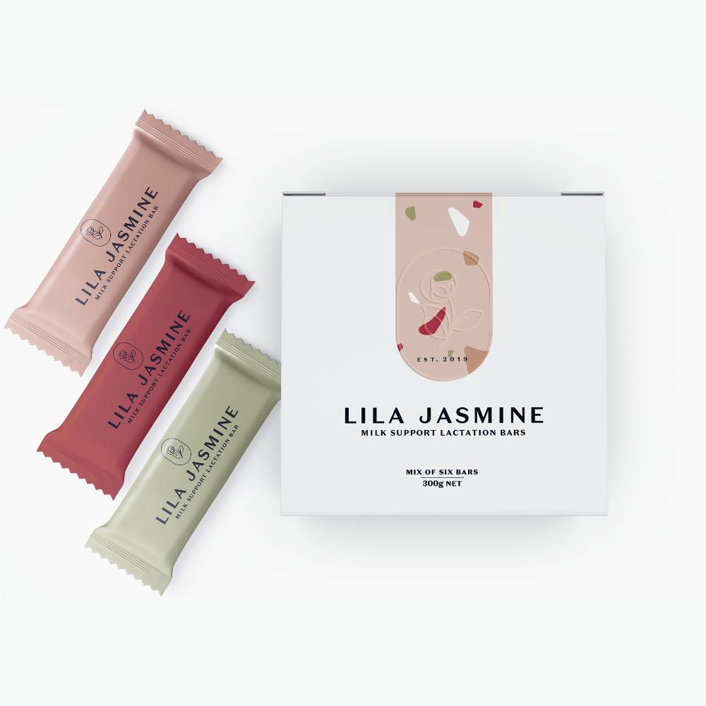 Lila Jasmine Mix of Six Milk Support Lactation Bars