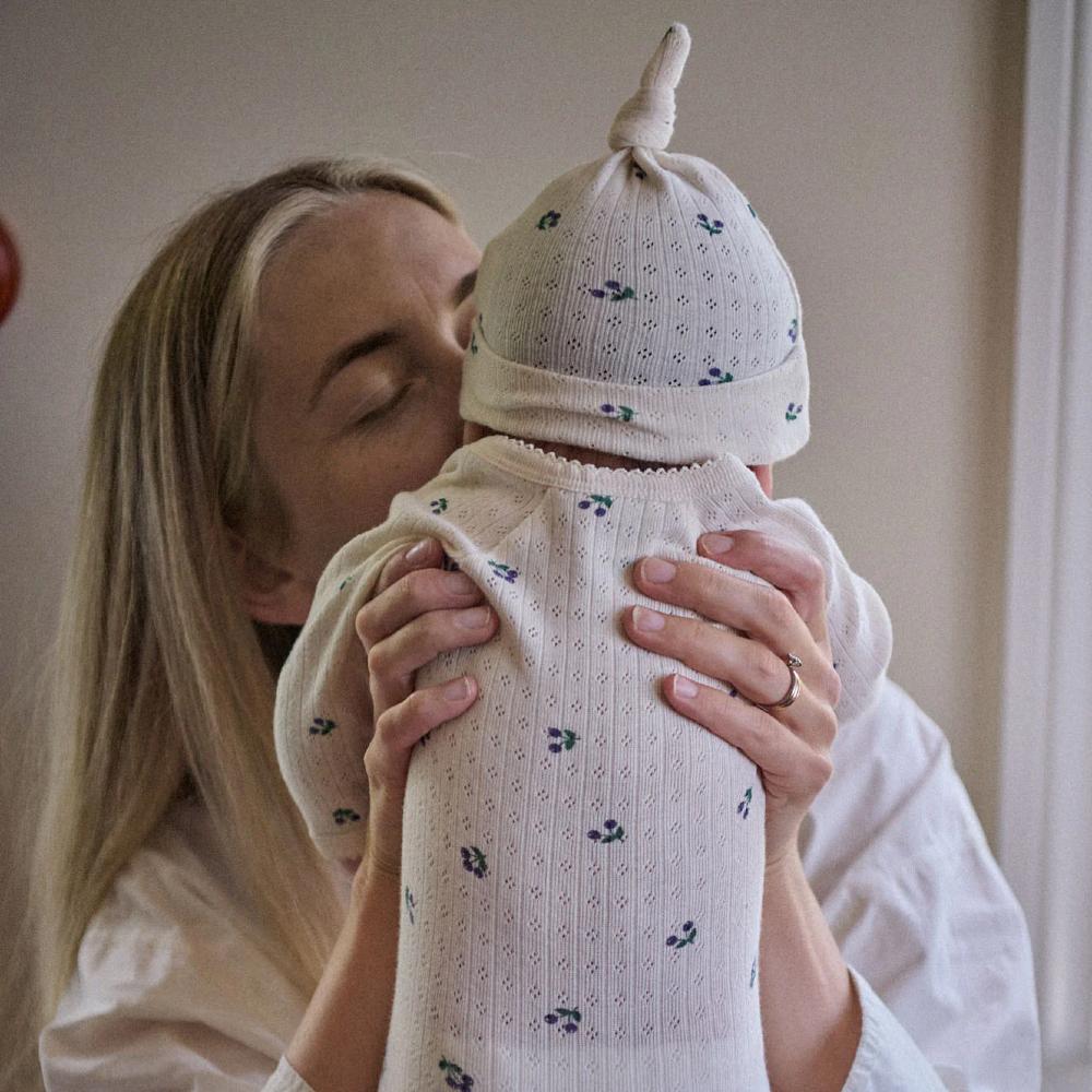 Nature Baby Pointelle Knotted Beanie