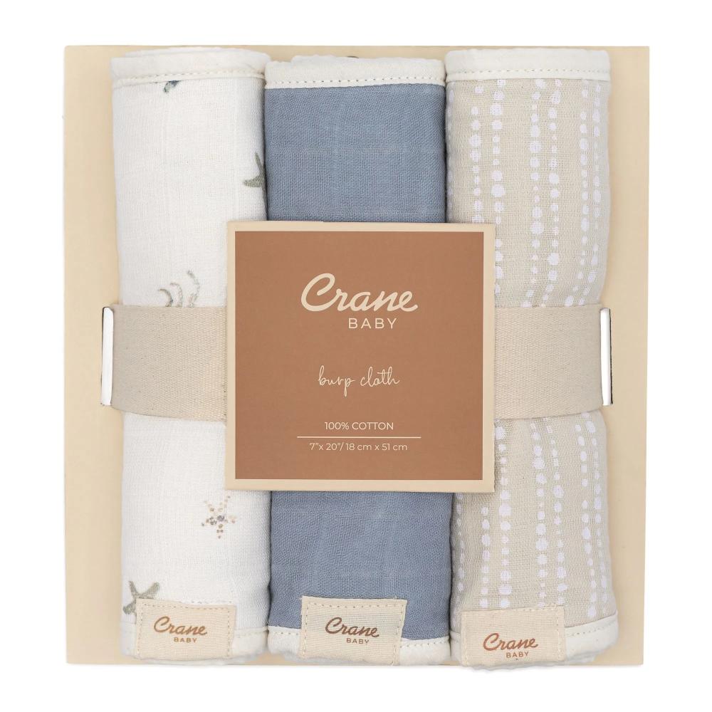 Crane Baby Burp Cloths - 3 Pack