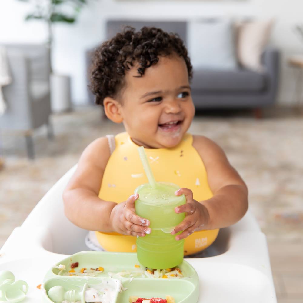 Bumkins Silicone Straw Cup with Lid