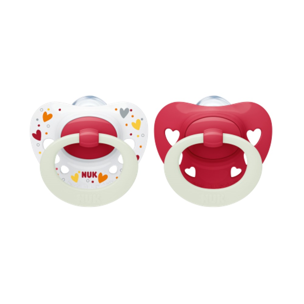 NUK Signature Silicone Night Soother 2pk