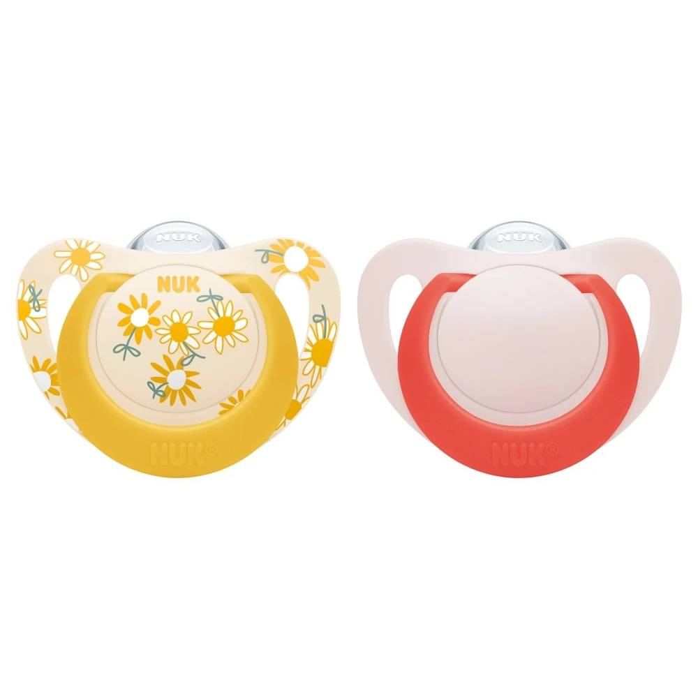 NUK Star Silicone Dummies - 2pk