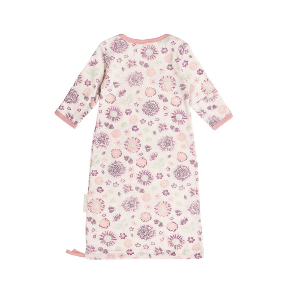 Woolbabe Merino/Organic Cotton Drawstring Gown - Vintage