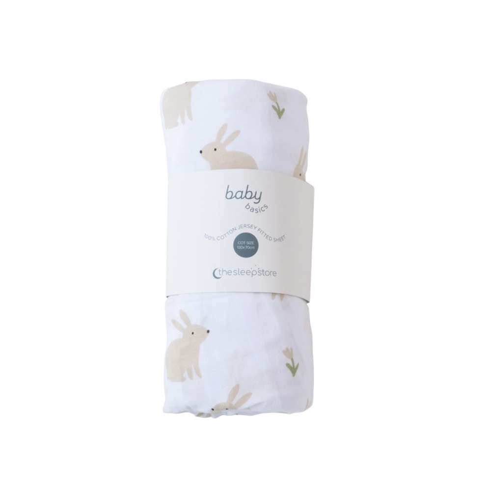 Baby Basics Cot Fitted Sheet - 132 x 71cm