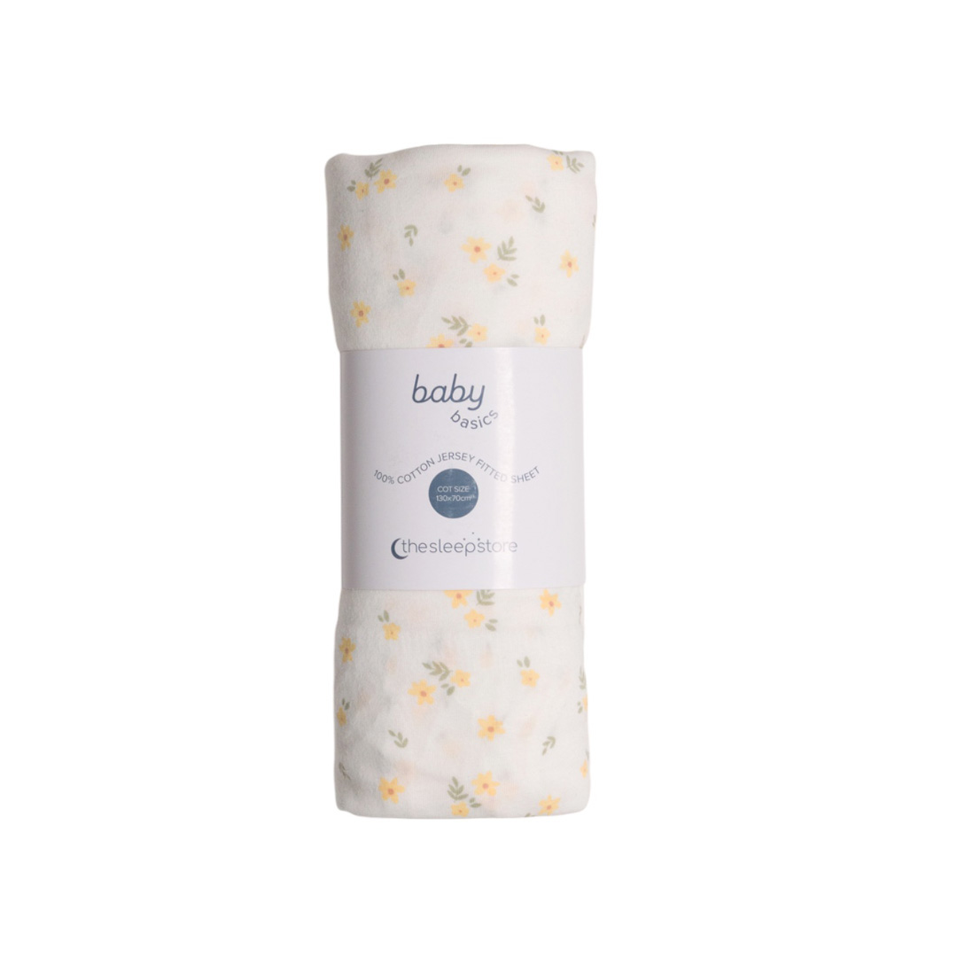 Baby Basics Cot Fitted Sheet - 132 x 71cm