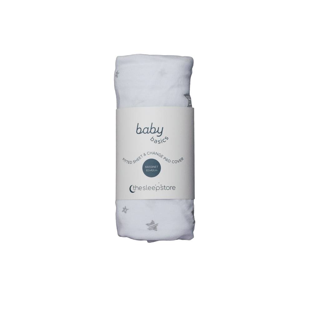 Baby Basics Bassinet Fitted Sheet / Change Pad Cover - 80 x 40cm