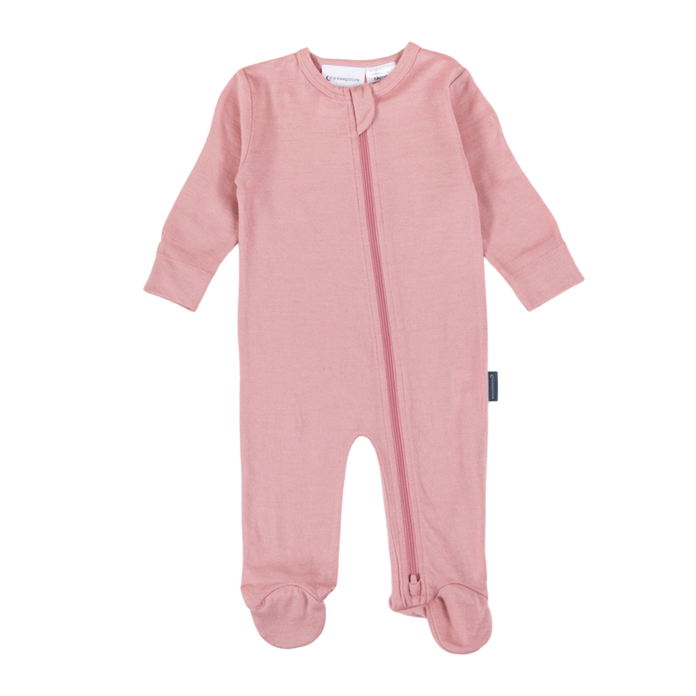 The Sleep Store Jersey Merino - Footed Zipsuit