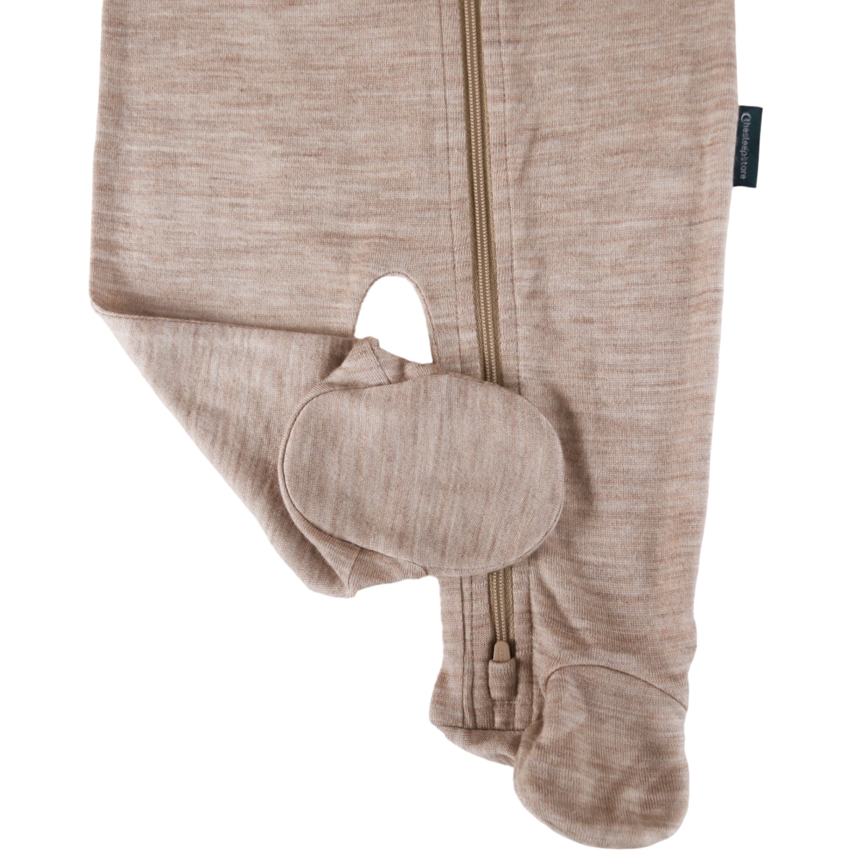The Sleep Store Jersey Merino - Footed Zipsuit