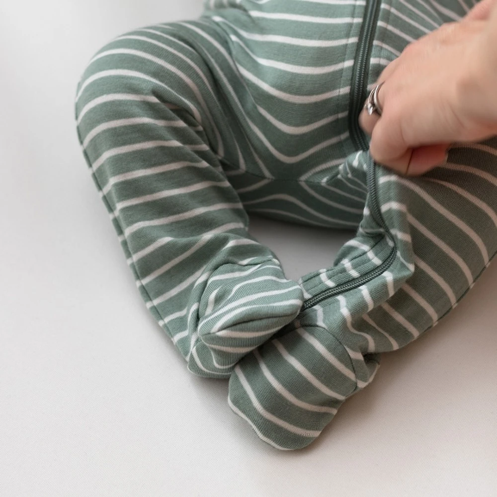 The Sleep Store Jersey New Zealand Merino Wool Footed Zipsuit - Newborn - 6-12 months