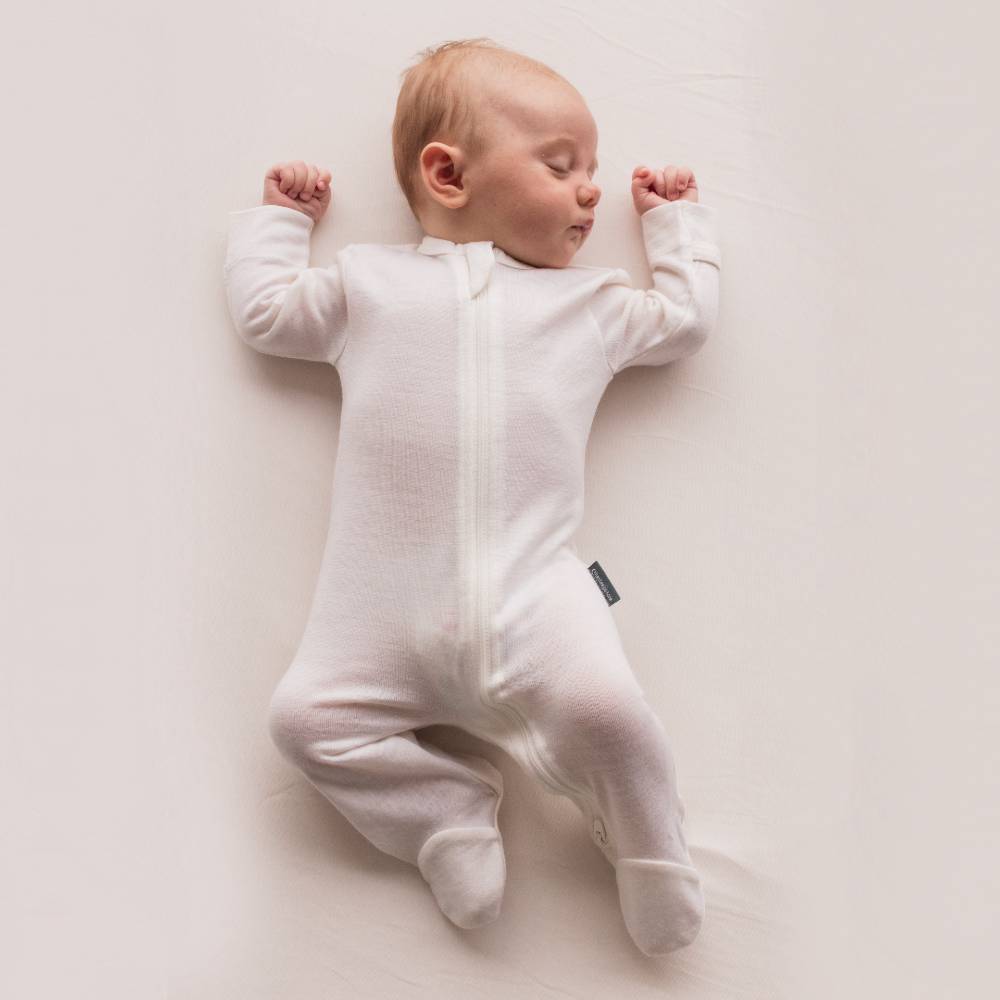 The Sleep Store Jersey Merino - Footed Zipsuit