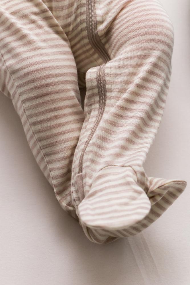 The Sleep Store Jersey New Zealand Merino Wool Footed Zipsuit - Newborn - 6-12 months