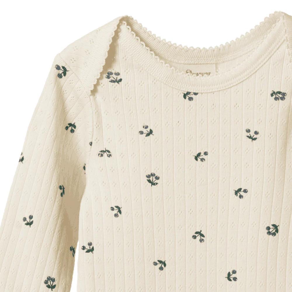 Nature Baby Pointelle Long Sleeve Bodysuit