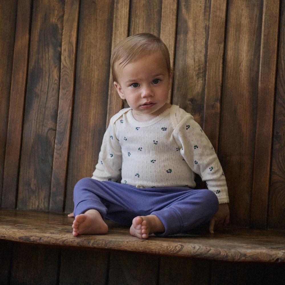 Nature Baby Pointelle Long Sleeve Bodysuit