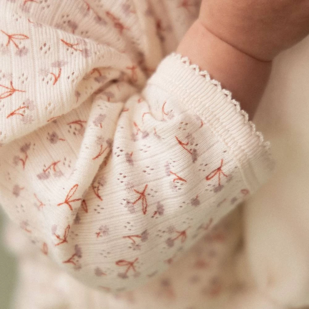 Nature Baby Pointelle Long Sleeve Bodysuit