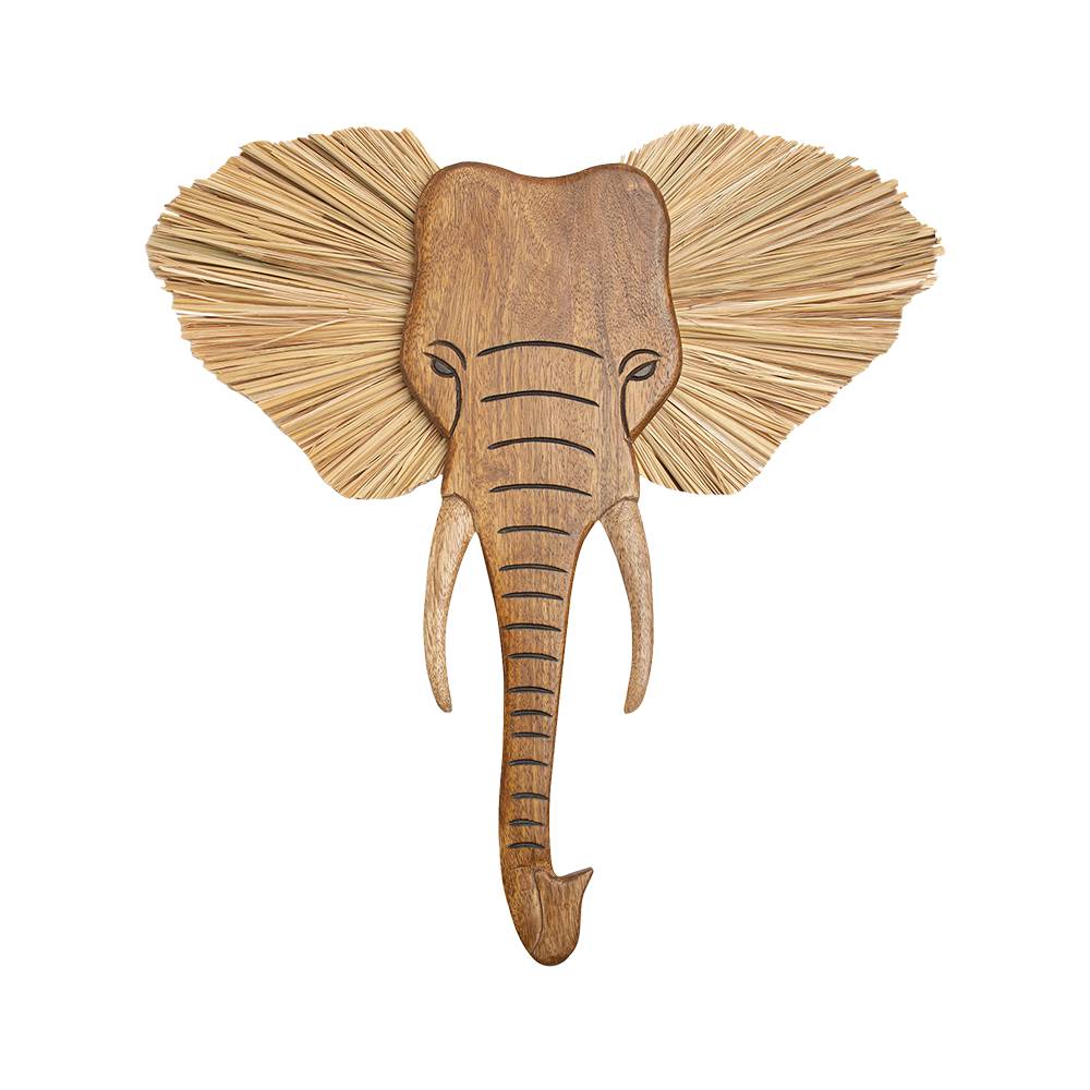 Crane Baby Wooden Elephant Wall Decor - 1pc