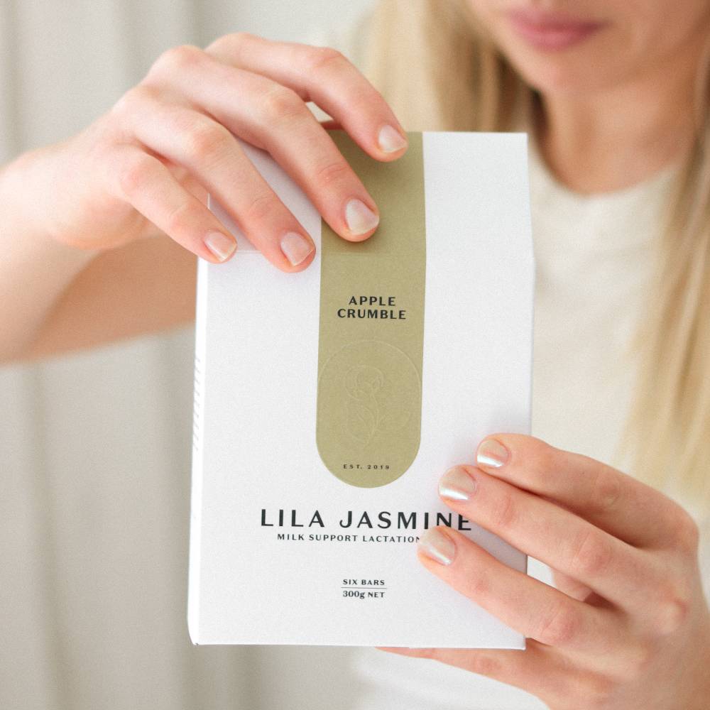 SHORT DATED Lila Jasmine Apple Crumble Milk Support Lactation Bars