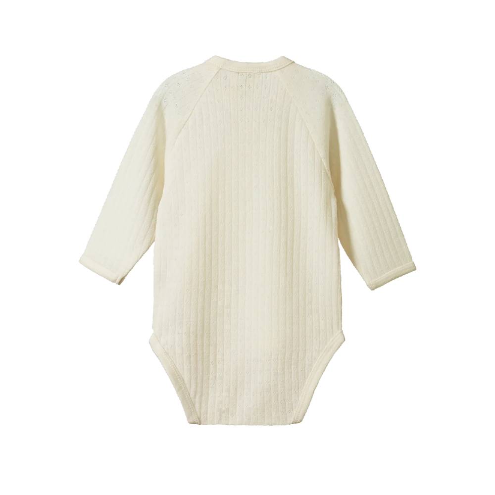 Nature Baby Long Sleeve Kimono Pointelle Bodysuit