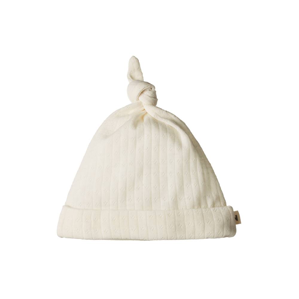 Nature Baby Merino Pointelle Knotted Beanie