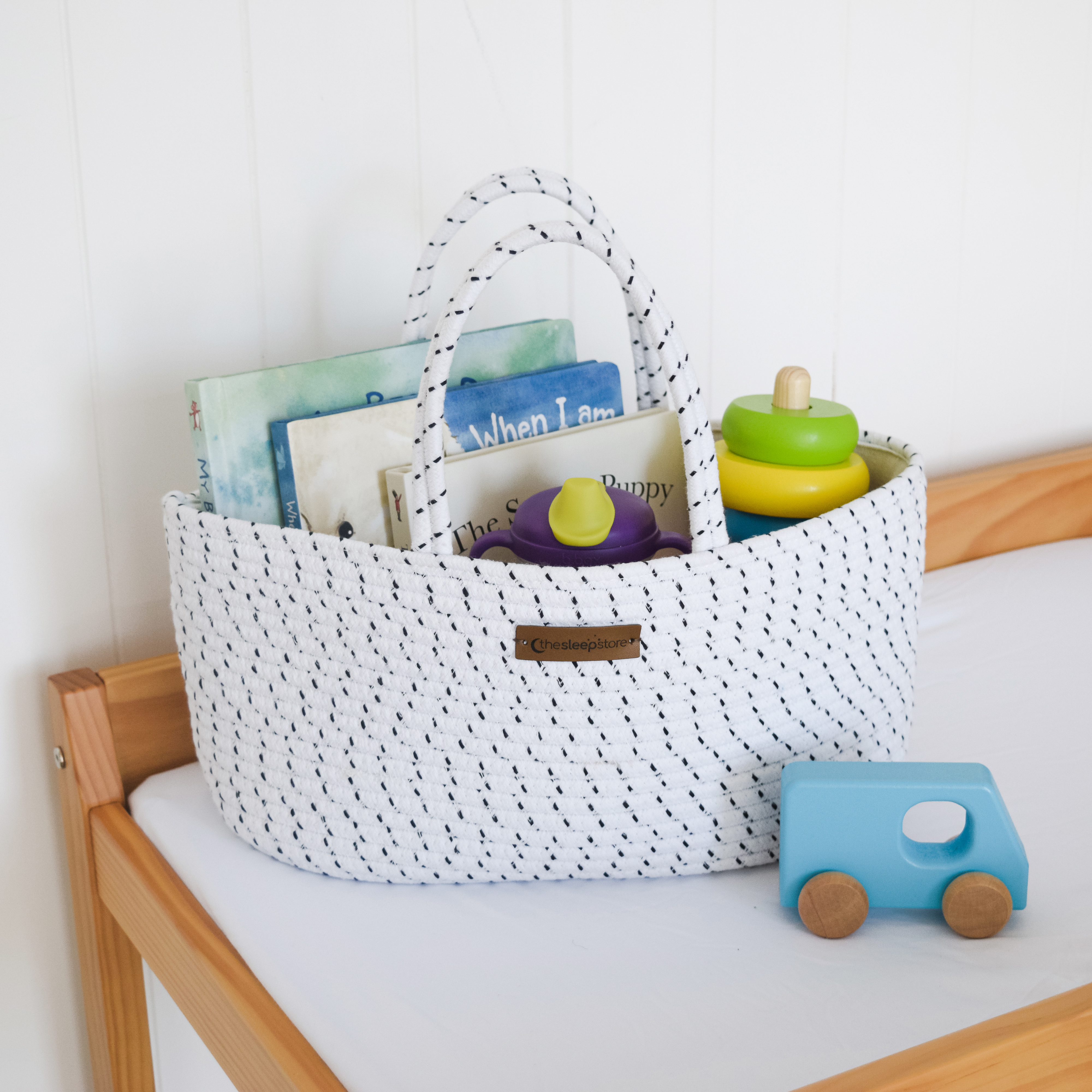 The Sleep Store Cotton Rope Nappy Caddy