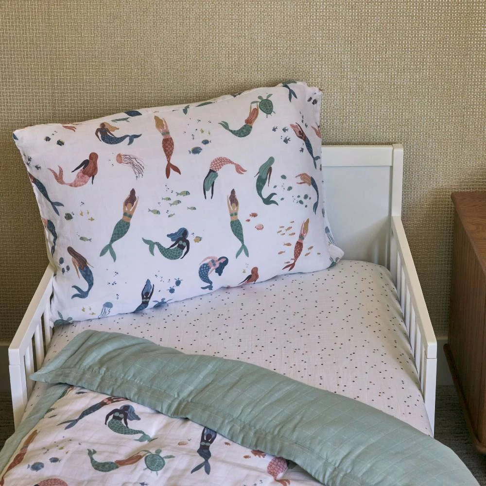Muslin Bedding Set (Cot sheet, comforter + pillowcase) - Clearance