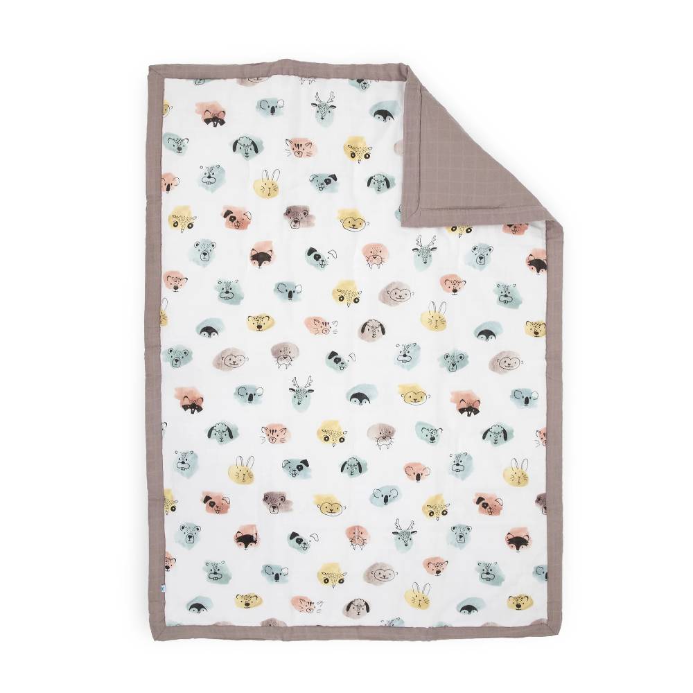 Muslin Bedding Set (Cot sheet, comforter + pillowcase) - Clearance