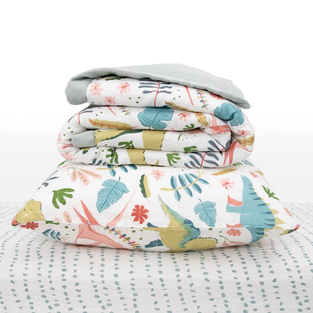 Muslin Bedding Set (Cot sheet, comforter + pillowcase) - Clearance