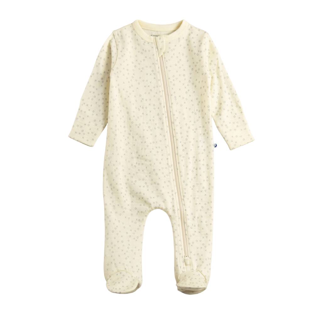 The Sleep Store Jersey NZ Merino Print Footed Zipsuit