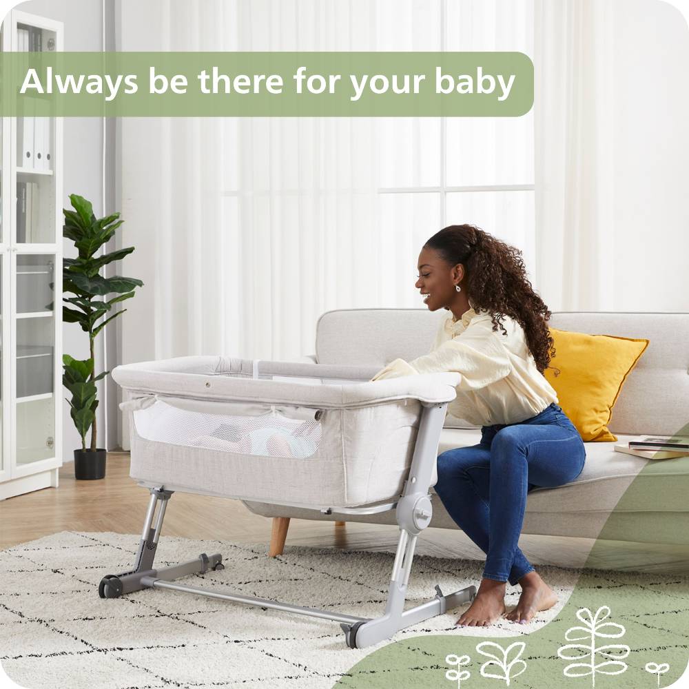 Unilove Hug Me Plus 3-in-1 Bedside Bassinet with Mosquito Net