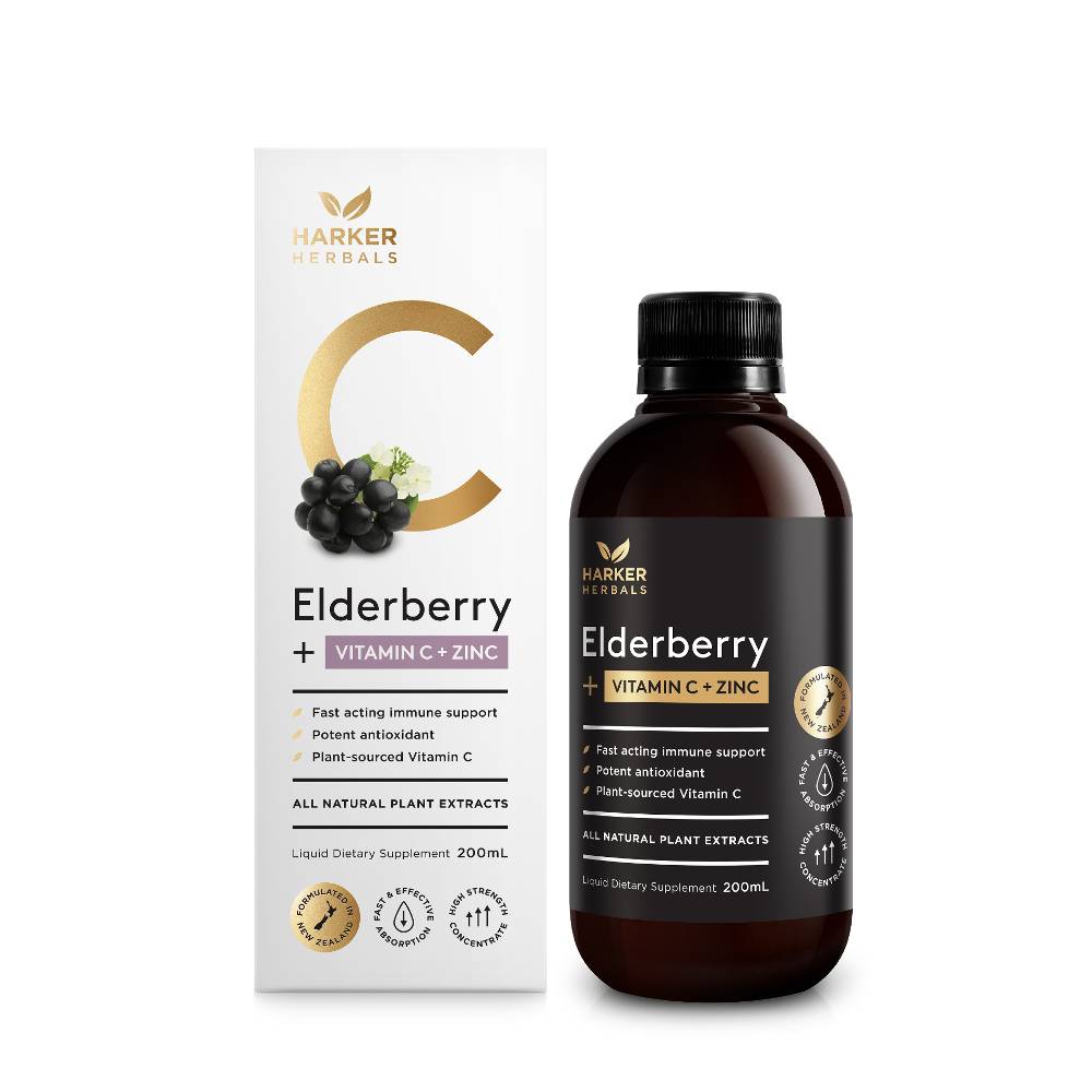 Harker Herbals Vitamin C+ Elderberry + Zinc