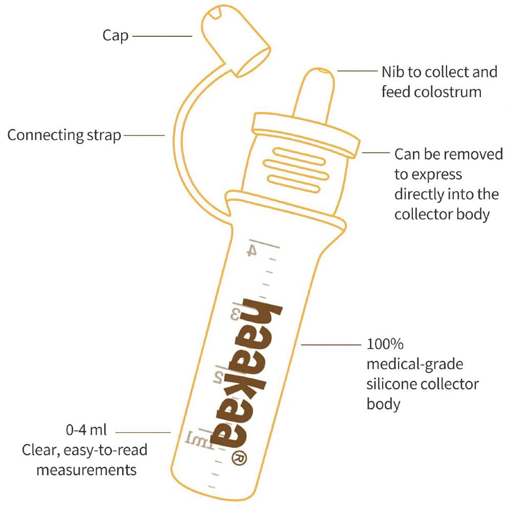 Haakaa Pre-Sterilised Silicone Colostrum Collector 2pk 20ml