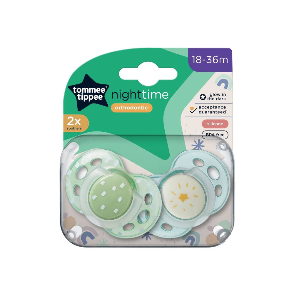 Tommee Tippee - Glow Night Soothers 2 Pack