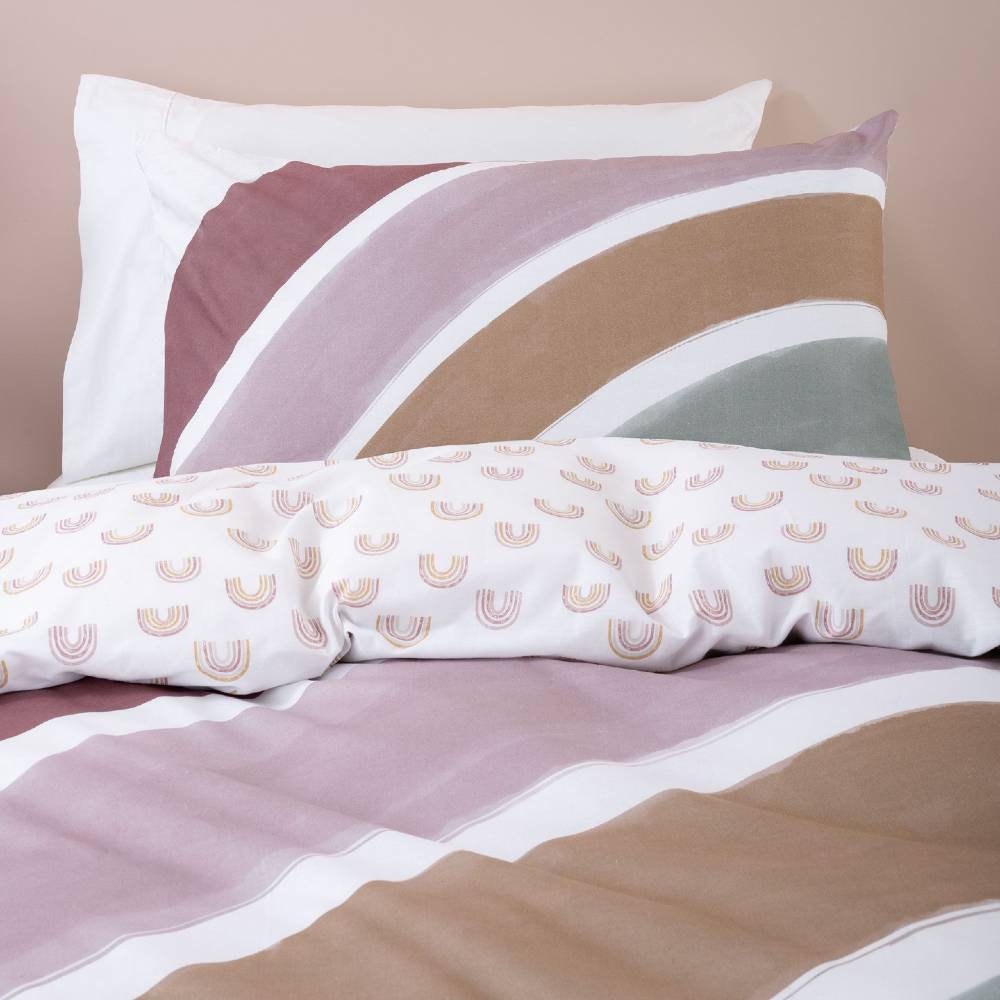 Squiggles Reversible Duvet Cover Set - Rainbow Days