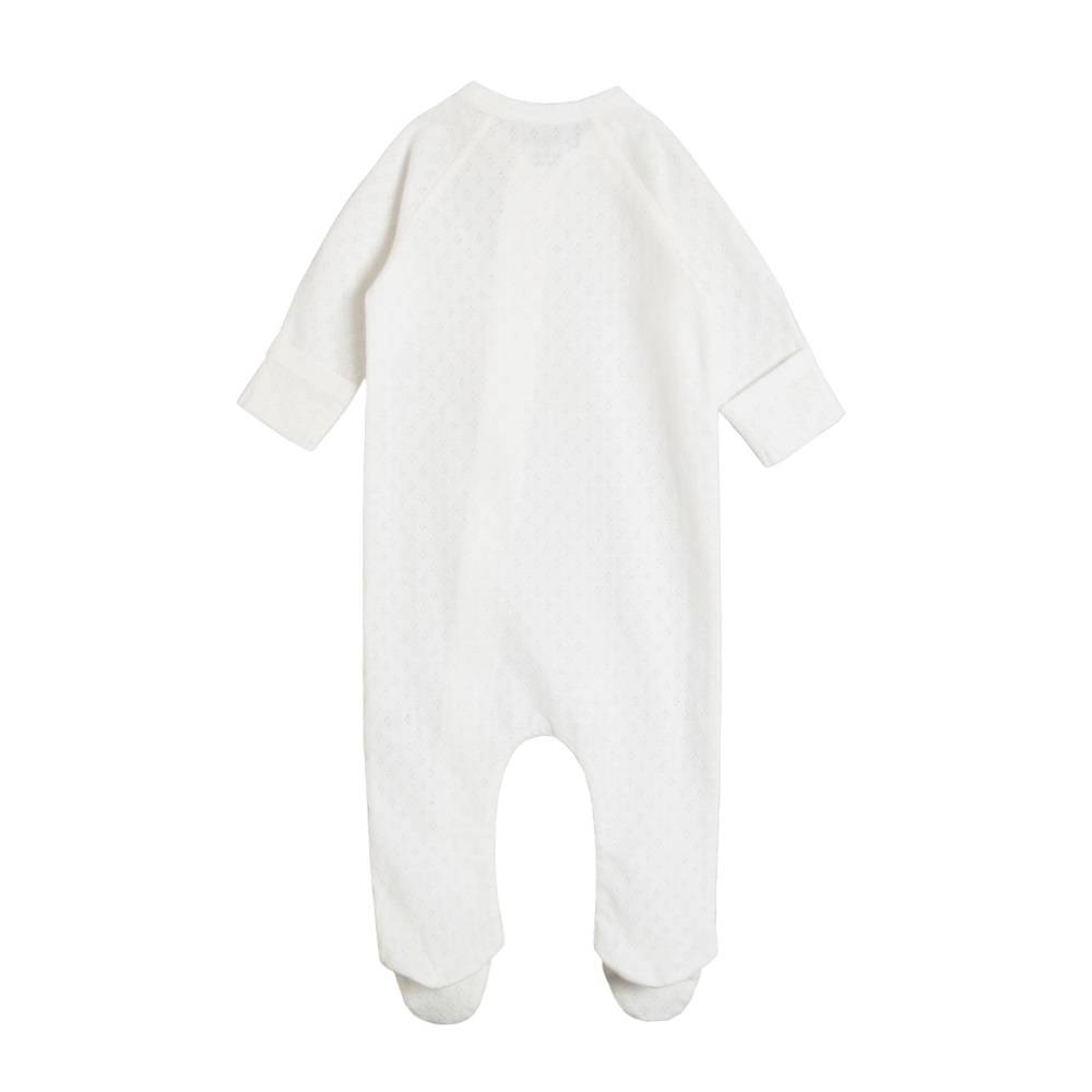The Sleep Store Organic Cotton Pointelle Footed Zipsuit