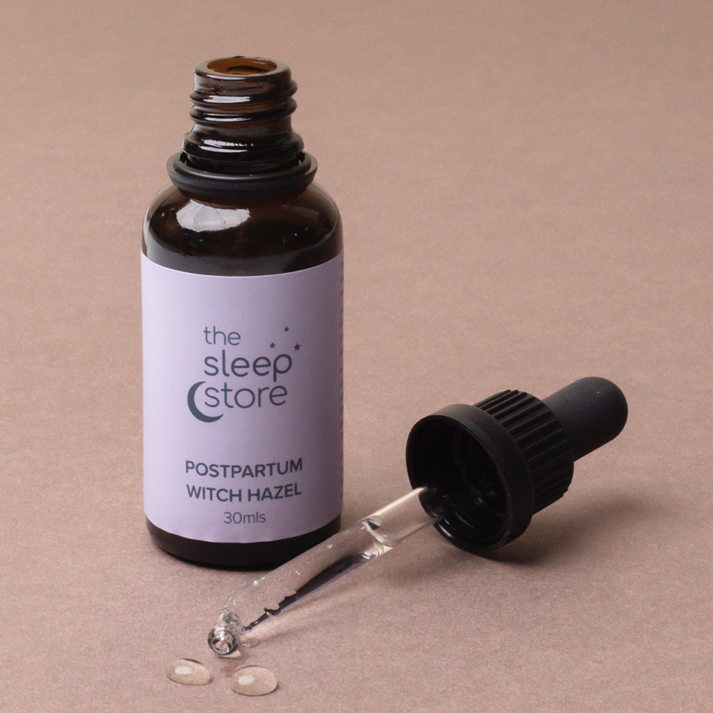 Dropper and bottle from The Sleep Store postpartum witch hazel