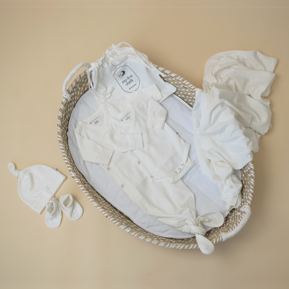 The Sleep Store Organic Cotton Pointelle Newborn Gift Pack