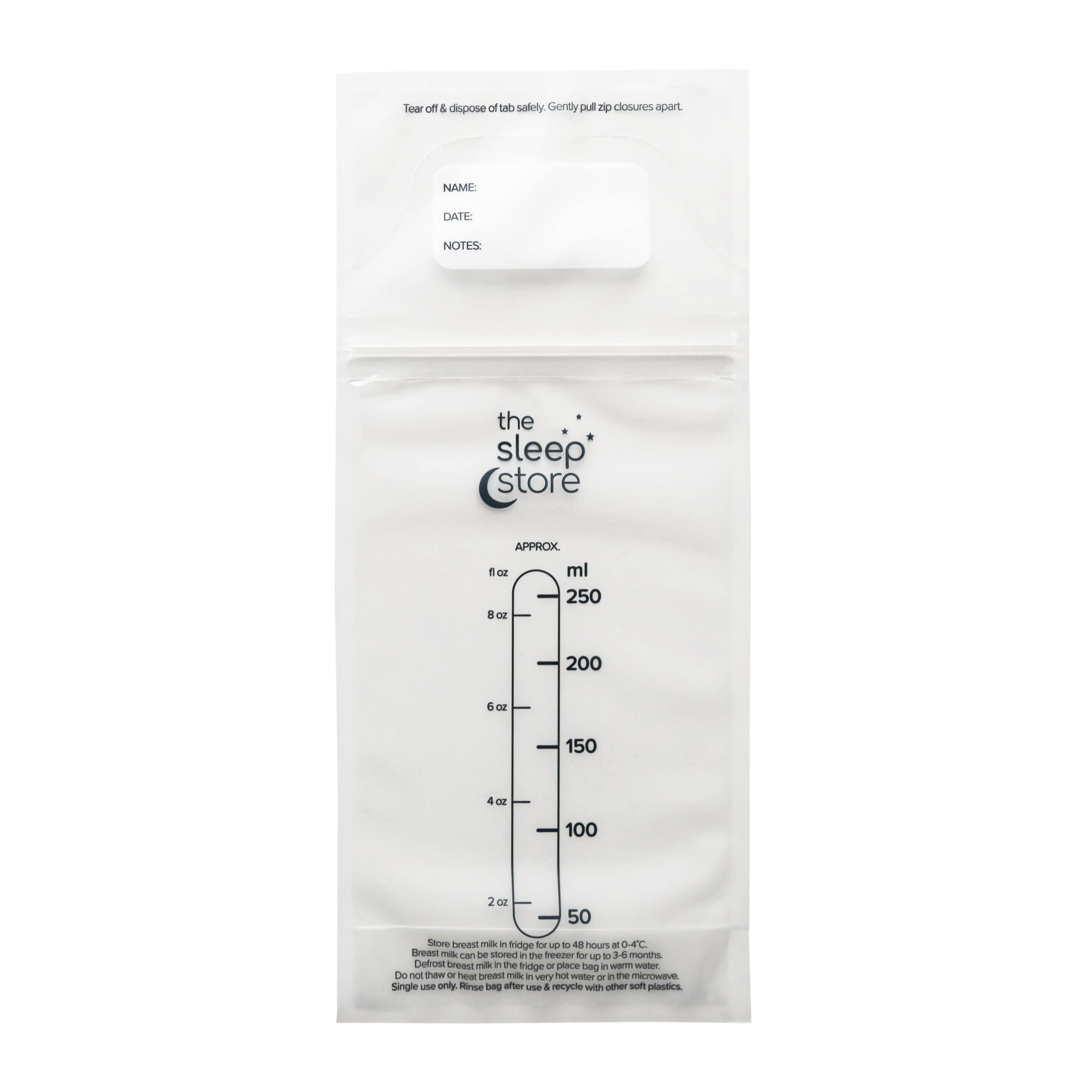 The Sleep Store Breast Milk Storage Bags - 60pk