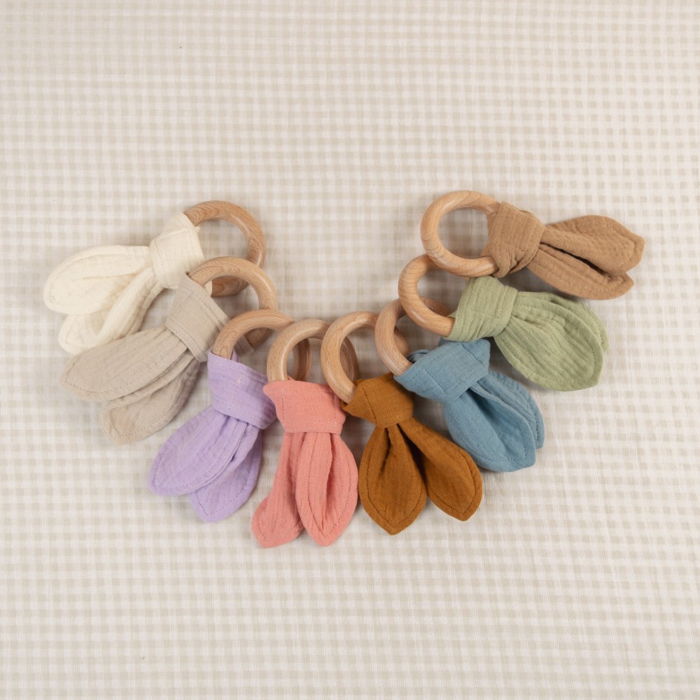 The Sleep Store Muslin & Wood Teether