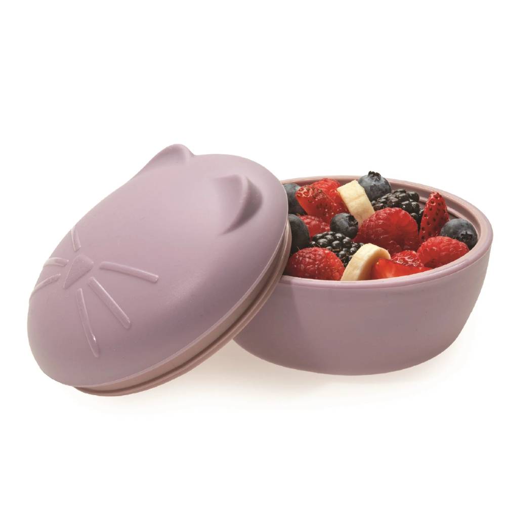 Melii Silicone Animal Bowl with Lid & Utensils