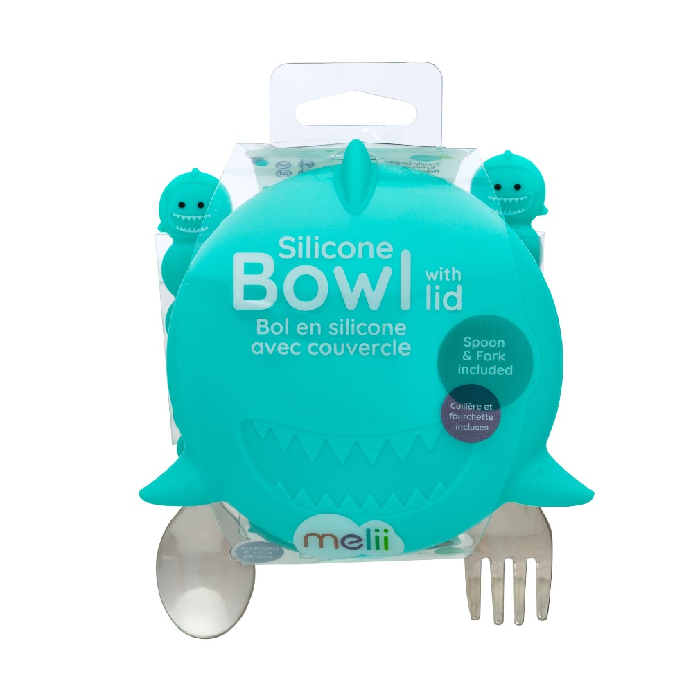 Melii Silicone Animal Bowl with Lid & Utensils - Clearance