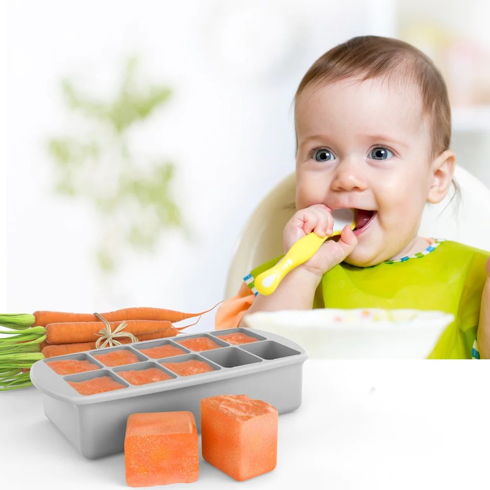 Melii Silicone Baby Food Freezer Tray with Lid