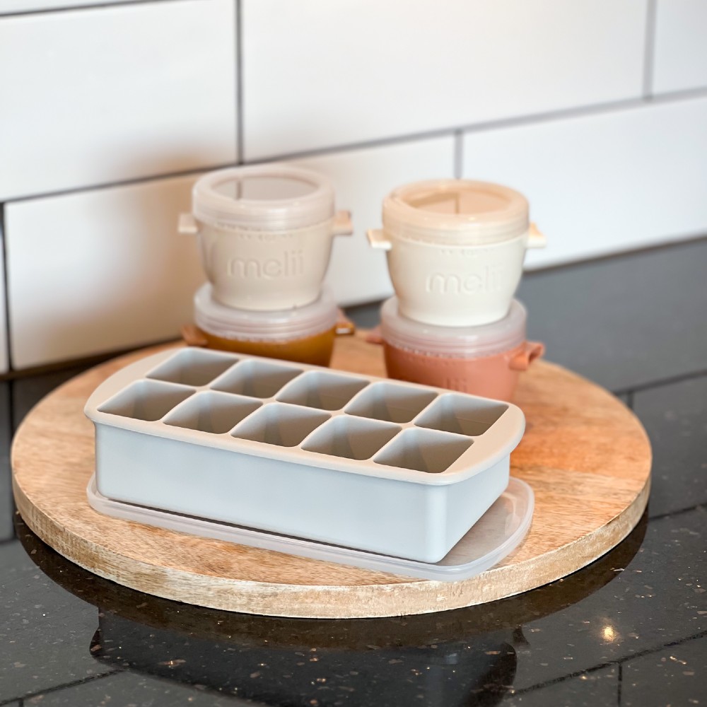 Melii Silicone Baby Food Freezer Tray with Lid