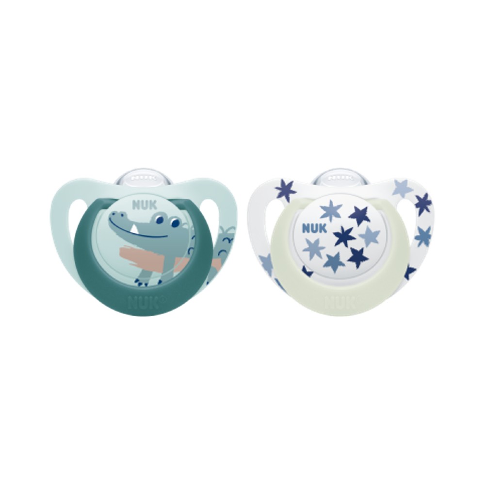 Nuk Star Day & Night Silicone Soothers