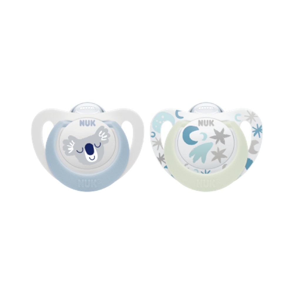 Nuk Star Day & Night Silicone Soothers
