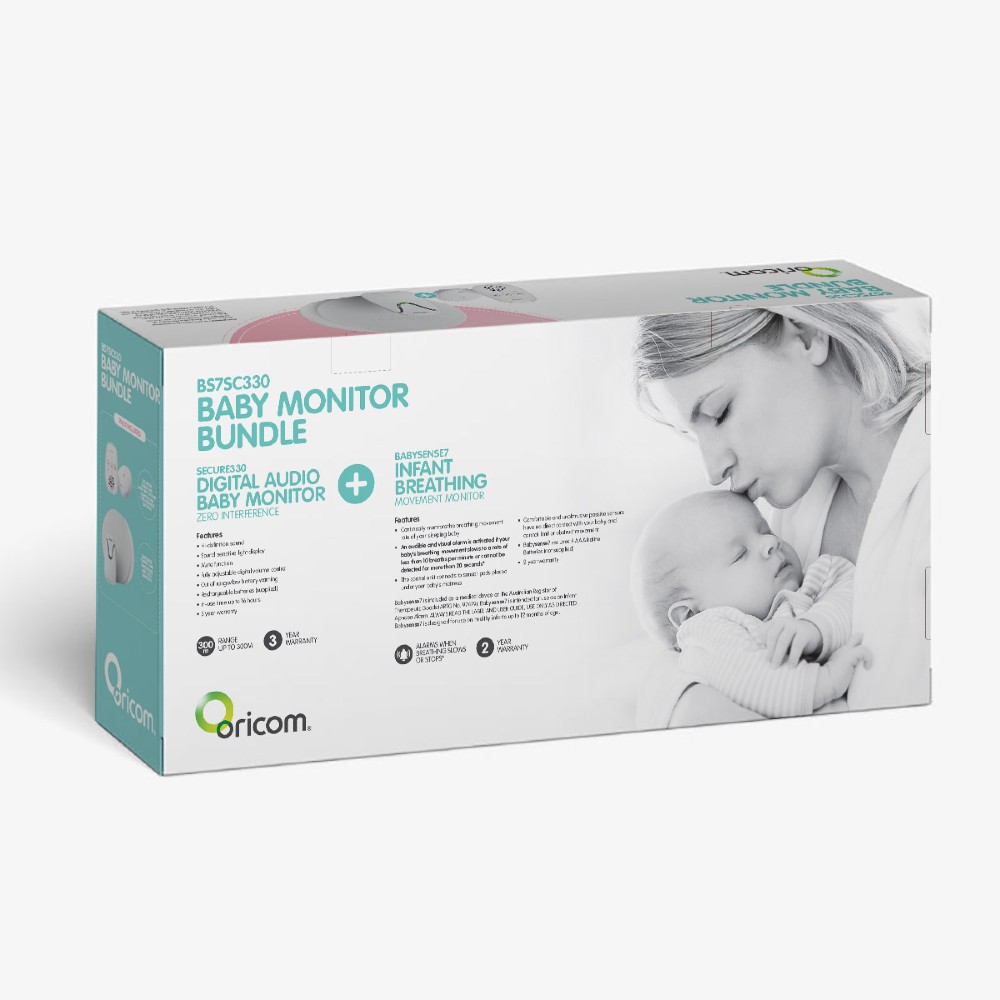 Oricom - BabySense 7 + Secure330 Baby Monitor Value Pack