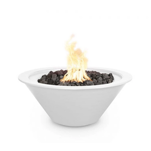 Round Cazo Fire Bowl – Powder - Coated Metal (White)