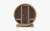 SaunaLife Model E8G Sauna Barrel Glass Front