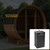 SaunaLife Model E8G Sauna Barrel Glass Front
