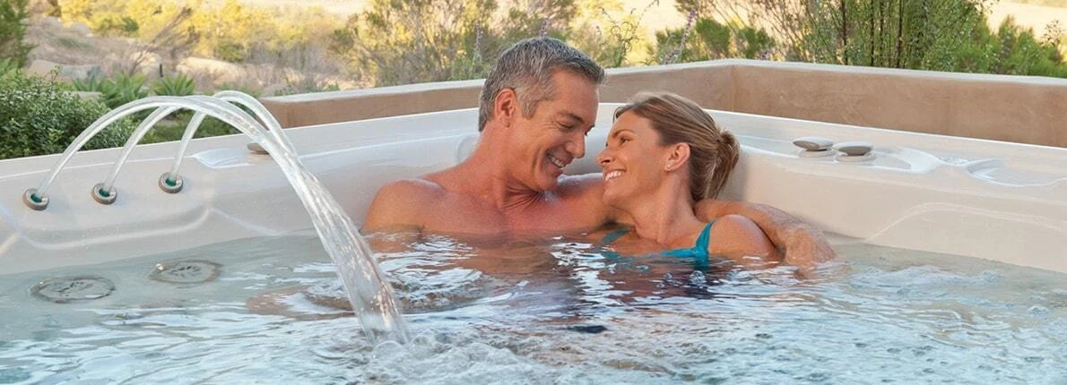 Luxury hot tub outdoor setting